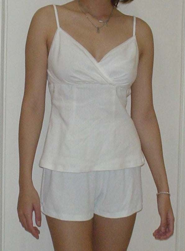 White cotton cami set